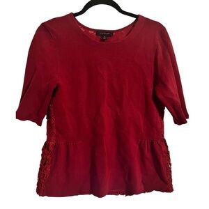 ANN TAYLOR matching top to the lace embroidered skirt also listed Medium.